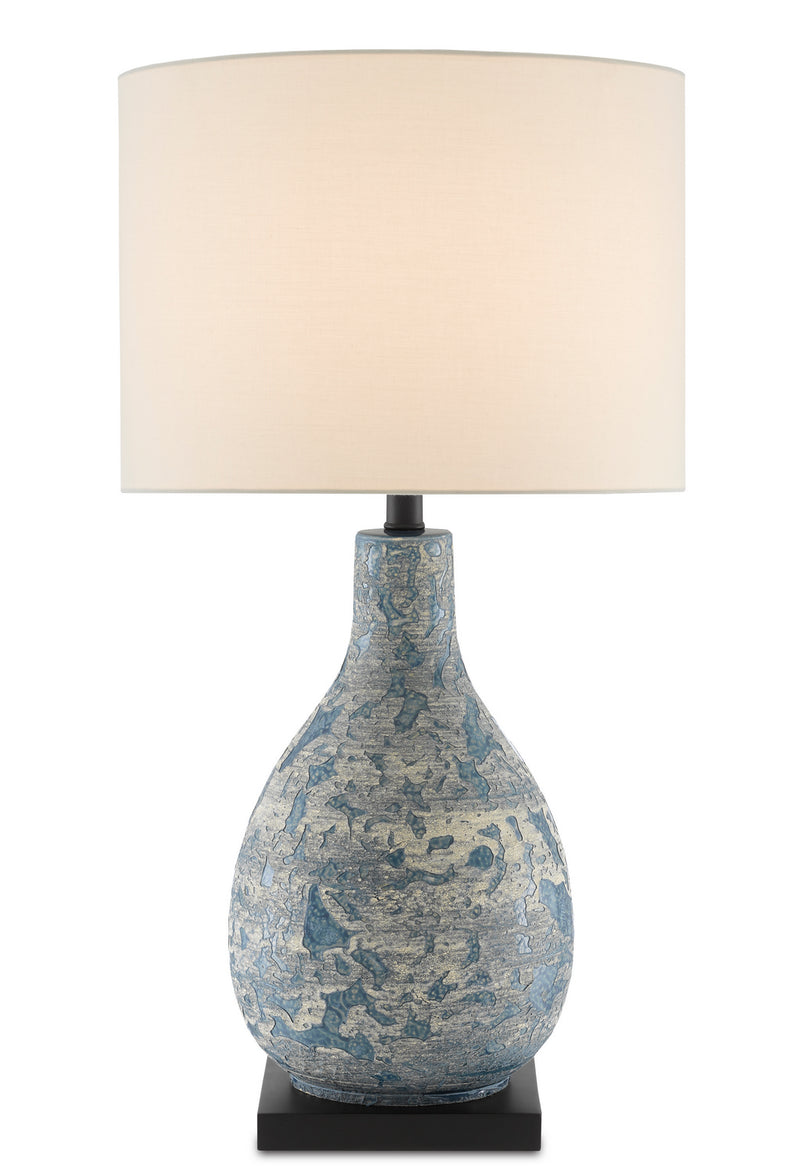 Currey and Company 6000-0674 One Light Table Lamp, Vintage Blue