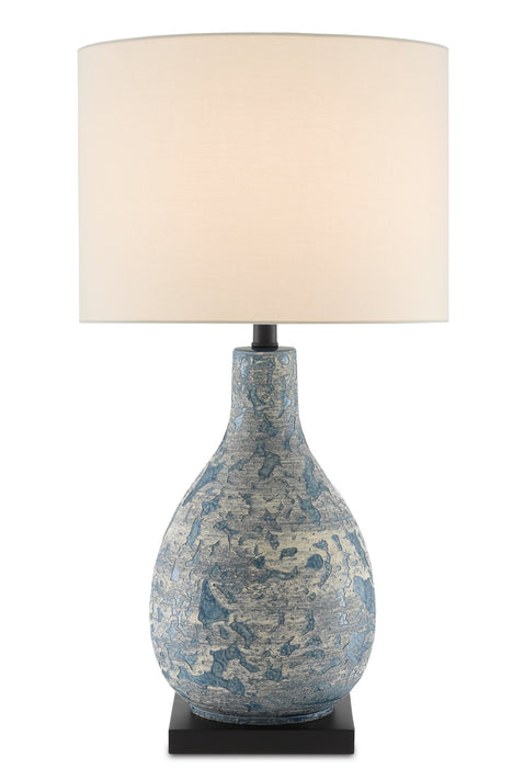 Currey and Company 6000-0674 One Light Table Lamp, Vintage Blue
