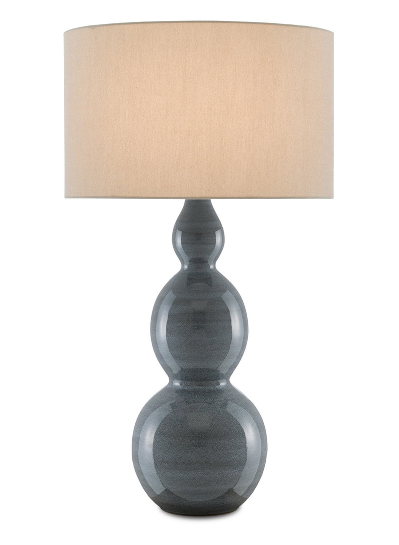 Currey and Company 6000-0676 One Light Table Lamp, Steel Blue