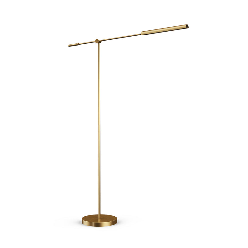 Alora FL316655VBMS LED Lamp, Metal Shade/Vintage Brass