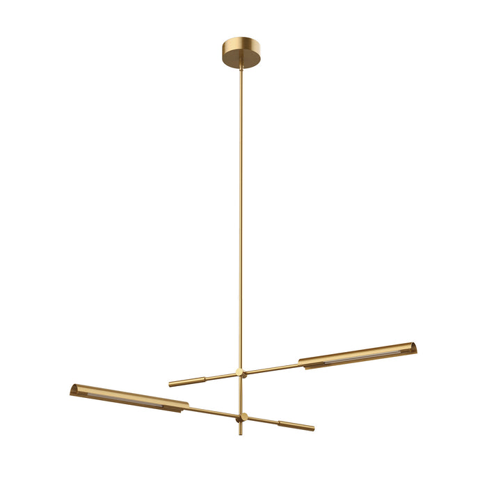 Alora MP316402VBMS LED Pendant, Metal Shade/Vintage Brass