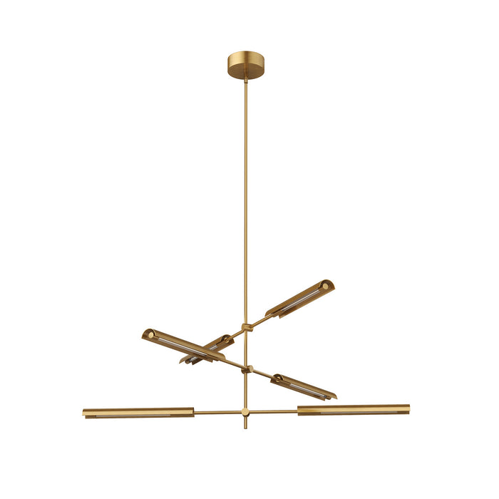 Alora MP316406VBMS LED Pendant, Metal Shade/Vintage Brass