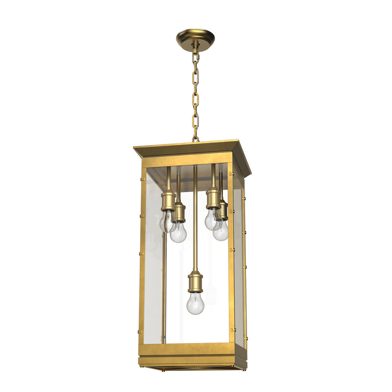 Alora PD351018VB Five Light Pendant, Vintage Brass