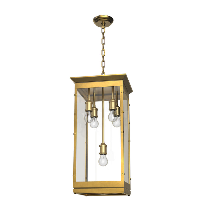 Alora PD351018VB Five Light Pendant, Vintage Brass