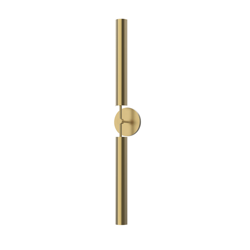 Alora WV316402VBMS LED Bathroom Fixture, Metal Shade/Vintage Brass