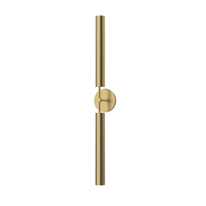 Alora WV316402VBMS LED Bathroom Fixture, Metal Shade/Vintage Brass