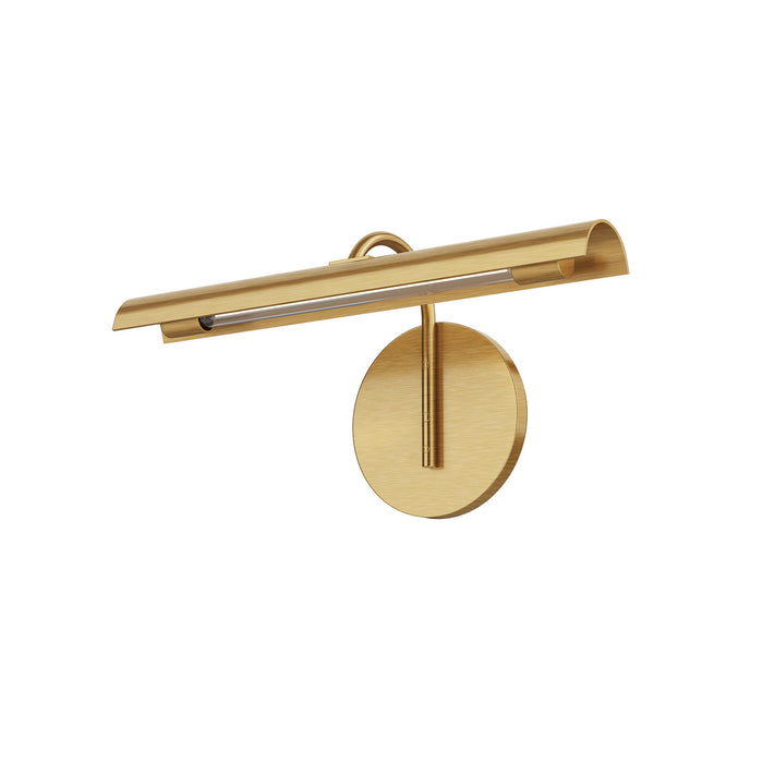 Alora WV316501VBMS LED Bathroom Fixture, Metal Shade/Vintage Brass