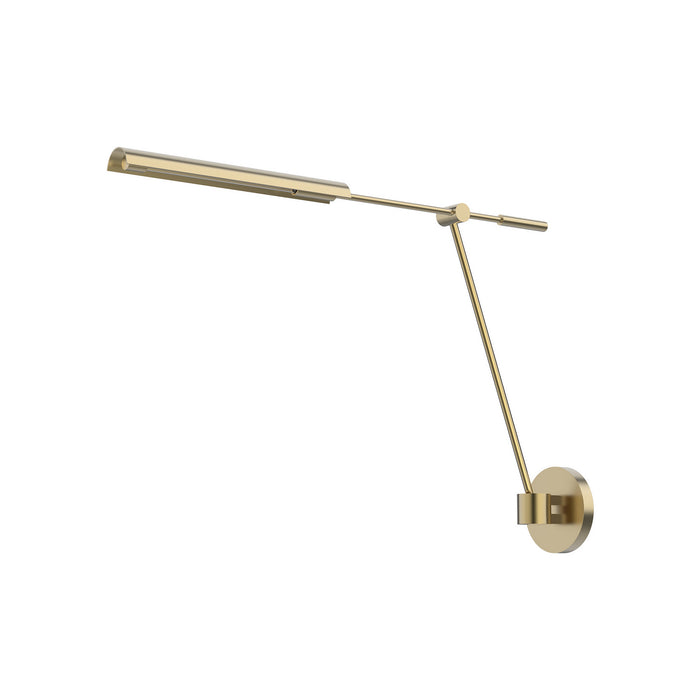 Alora WV316601VBMS LED Bathroom Fixture, Metal Shade/Vintage Brass