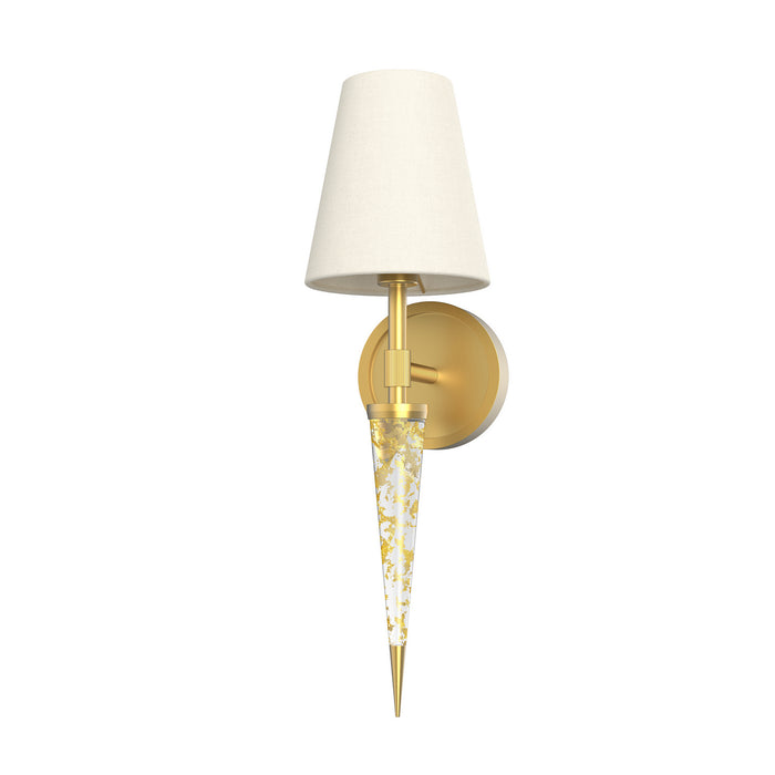 Alora WV351101VBFG One Light Bathroom Fixture, Gold Flake/Vintage Brass