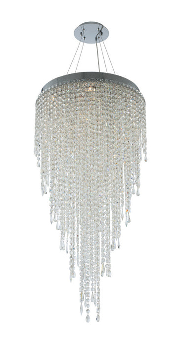 Allegri 028256-010-FR001 Ten Light Convertible Pendant - Flush Mount, Polished Chrome