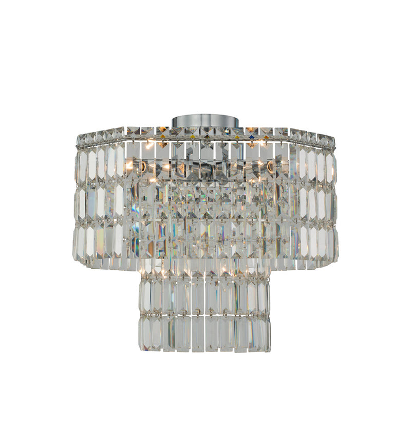 Allegri 036545-010-FR001 Six Light Semi Flush Mount, Polished Chrome