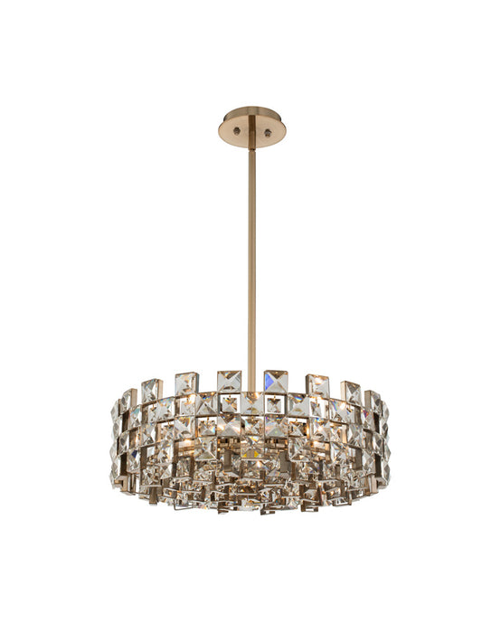 Allegri 036655-038-FR001 Eight Light Pendant, Brushed Champagne Gold