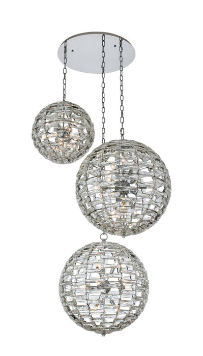 Allegri 037253-010-FR001 33 Light Foyer Pendant, Polished Chrome