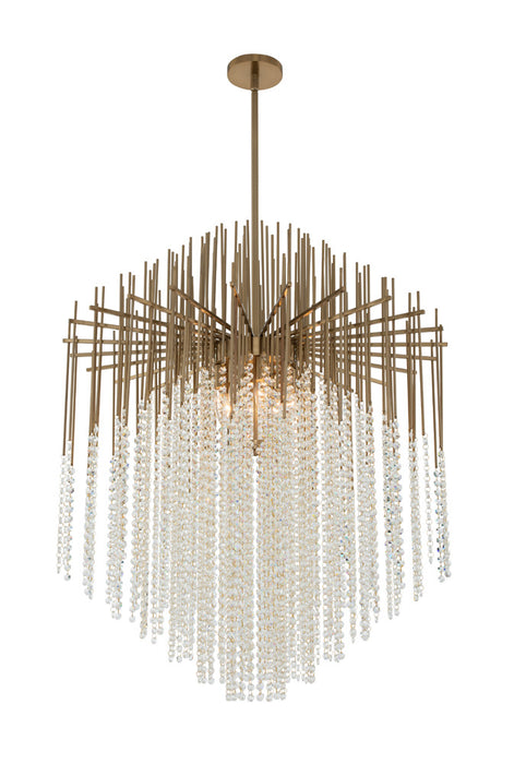 Allegri 037656-038-FR001 Eight Light Pendant, Brushed Champagne Gold