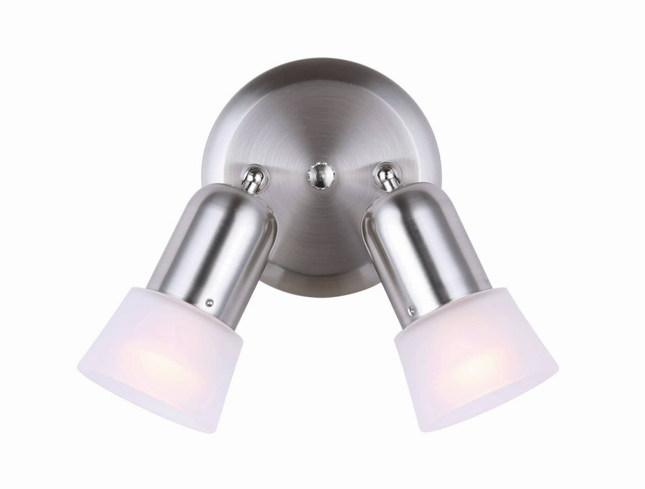 Canarm ICW5251 Two Light Ceiling Mount, Brushed Pewter