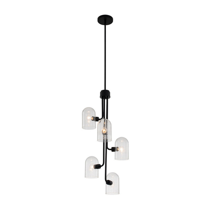 Kalco 514051MB Five Light Foyer Pendant, Matte Black