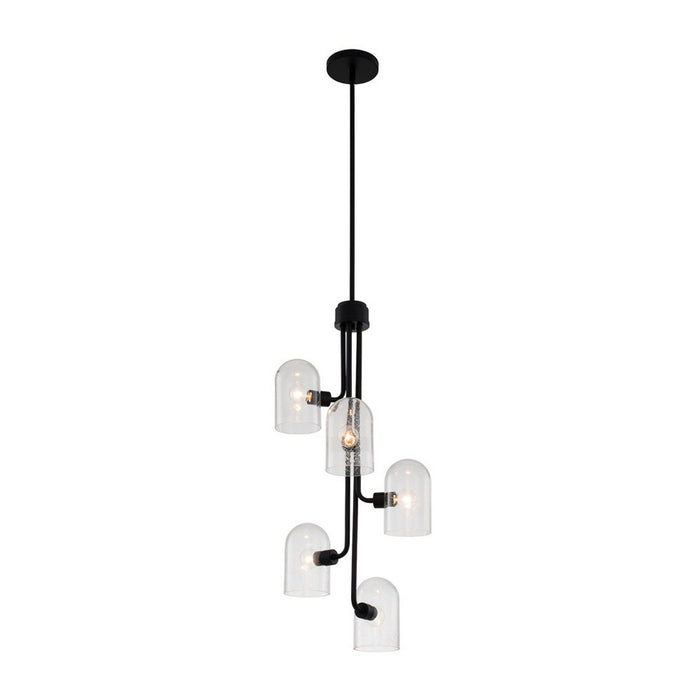 Kalco 514051MB Five Light Foyer Pendant, Matte Black