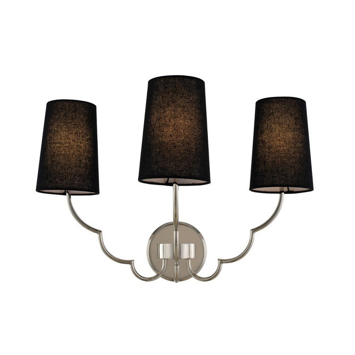 Kalco 514323PN Three Light Wall Sconce, Polished Nickel