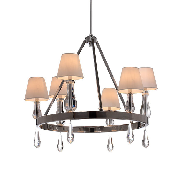 Zeev Lighting CD10065-6-CH Six Light Chandelier, Chrome