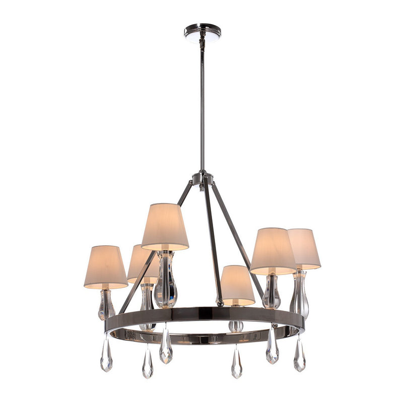 Zeev Lighting CD10065-6-CH Six Light Chandelier, Chrome
