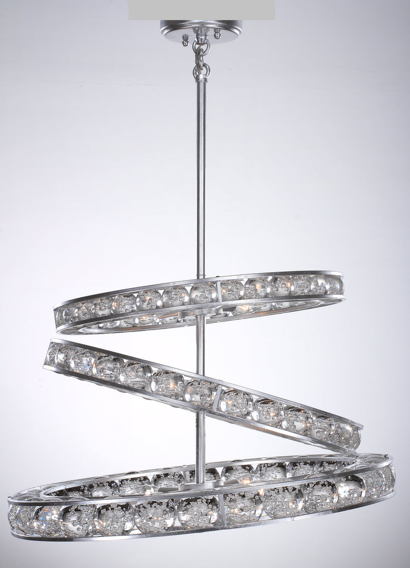 Zeev Lighting CD10069-12-SL 12 Light Chandelier, Silver Leaf