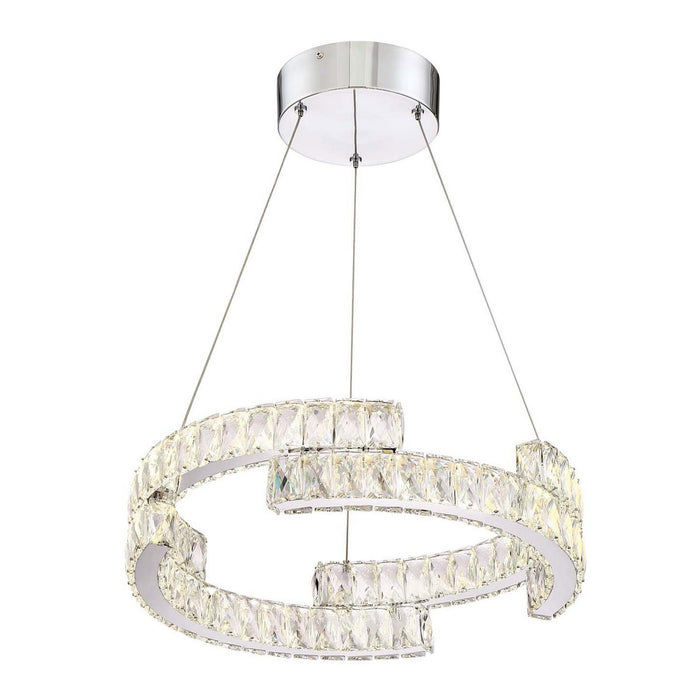Zeev Lighting CD10192-LED-CH LED Chandelier, Chrome