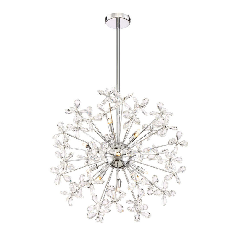 Zeev Lighting CD10206-12-CH 12 Light Chandelier, Chrome