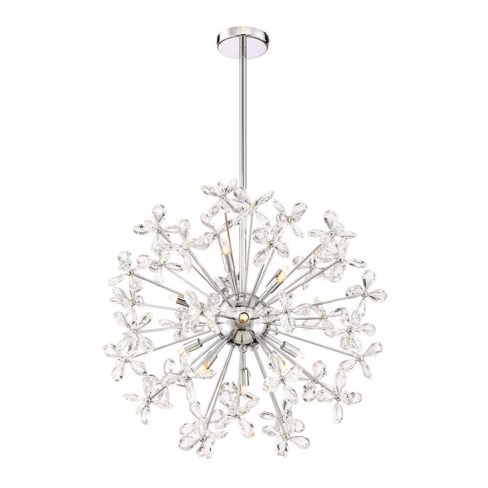 Zeev Lighting CD10206-12-CH 12 Light Chandelier, Chrome