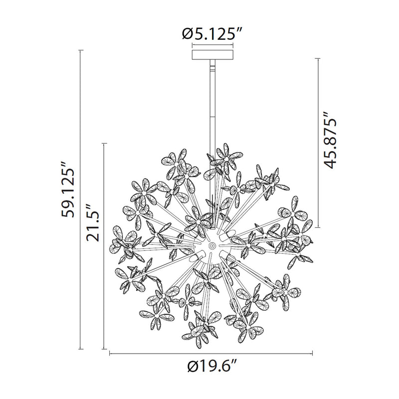 Zeev Lighting CD10207-8-CH Eight Light Chandelier, Chrome