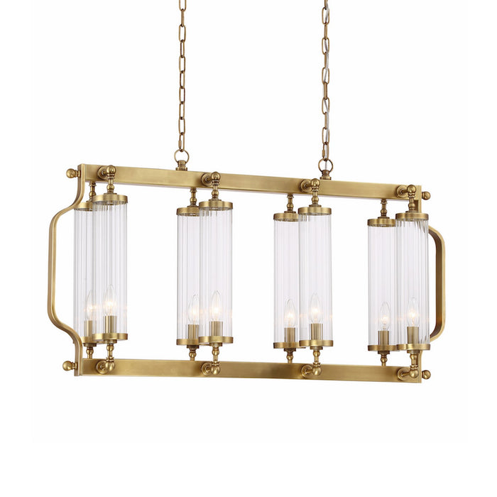 Zeev Lighting CD10227-8-AGB Eight Light Chandelier, Aged Brass