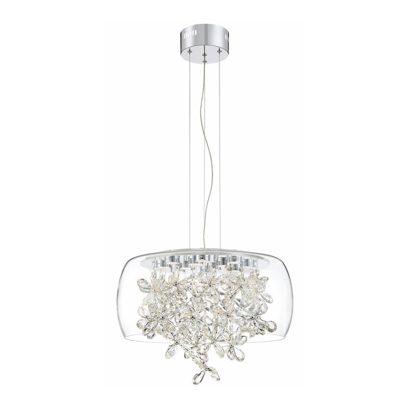 Zeev Lighting CD10245-LED-CH LED Chandelier, Chrome