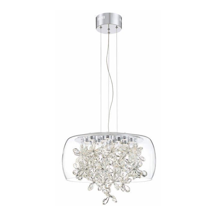 Zeev Lighting CD10245-LED-CH LED Chandelier, Chrome