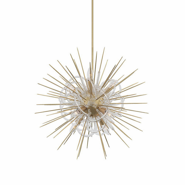 Zeev Lighting CD10266-8-AGB Eight Light Chandelier, Aged Brass