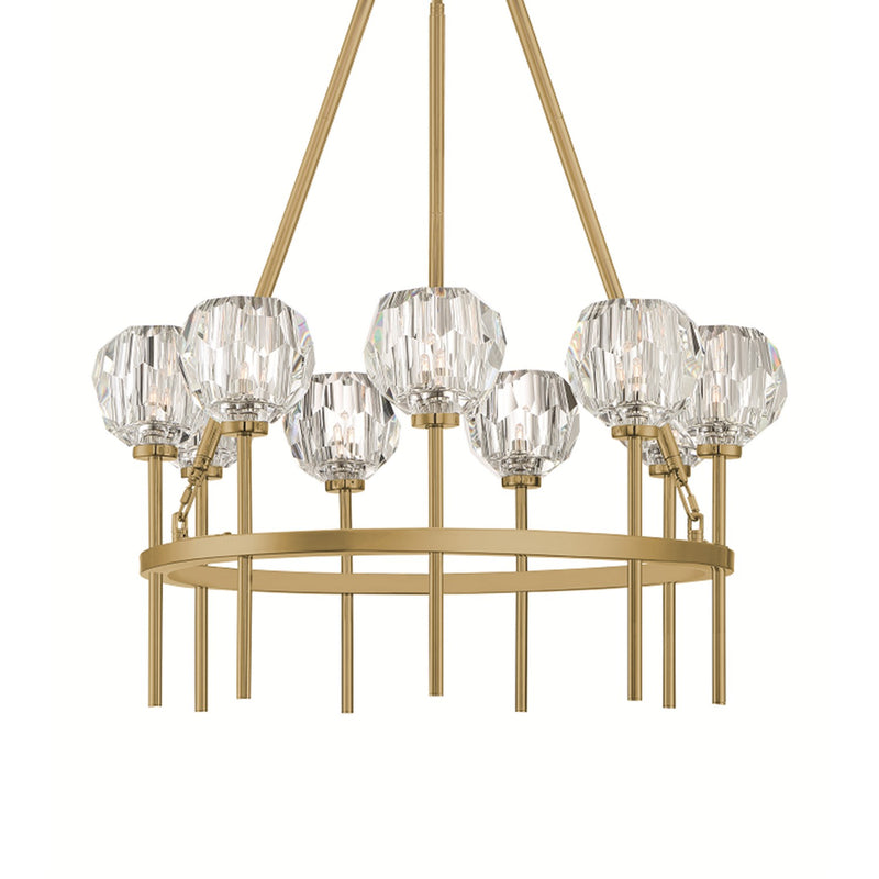 Zeev Lighting CD10270-9-AGB Nine Light Chandelier, Aged Brass