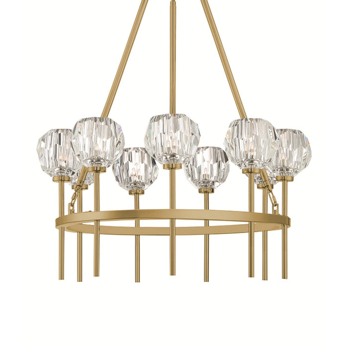 Zeev Lighting CD10270-9-AGB Nine Light Chandelier, Aged Brass