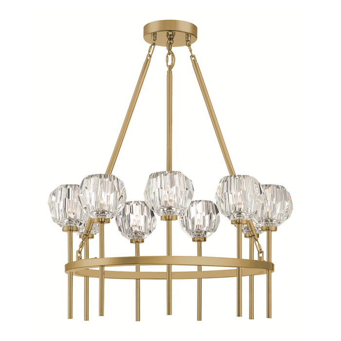 Zeev Lighting CD10270-9-AGB Nine Light Chandelier, Aged Brass