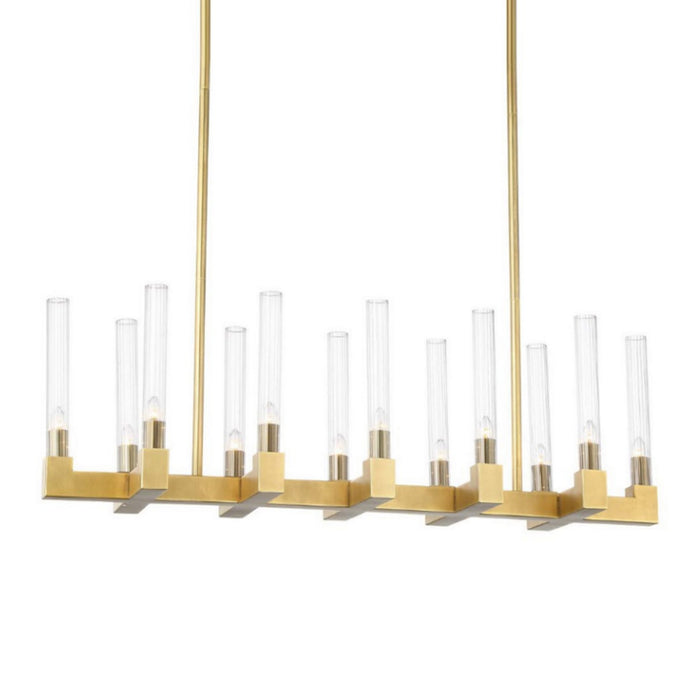 Zeev Lighting CD10275-12-AGB 12 Light Chandelier, Aged Brass