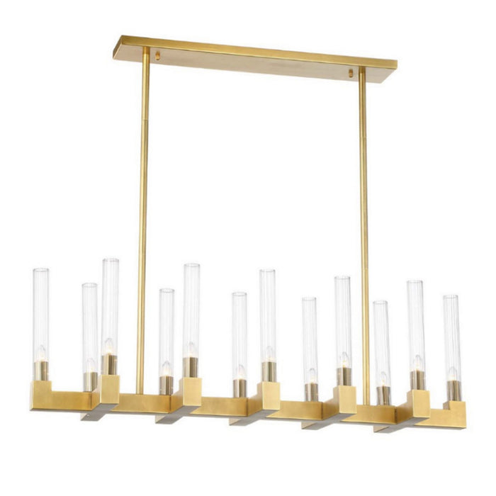 Zeev Lighting CD10275-12-AGB 12 Light Chandelier, Aged Brass