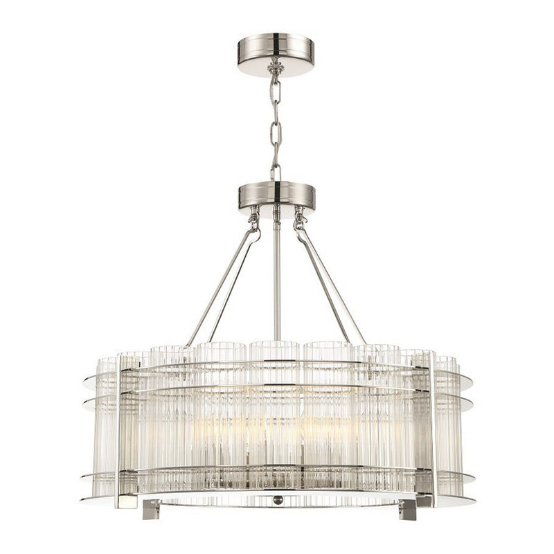 Zeev Lighting CD10285-10-PN Ten Light Chandelier, Polished Nickel
