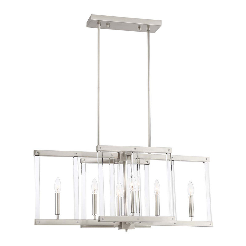 Zeev Lighting CD10295-6-PN Six Light Chandelier, Polished Nickel