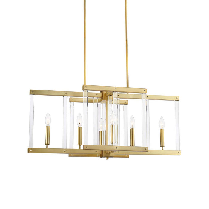 Zeev Lighting CD10296-6-PB Six Light Chandelier, Polished Brass