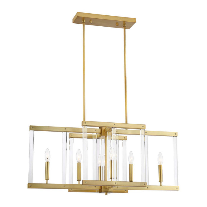 Zeev Lighting CD10296-6-PB Six Light Chandelier, Polished Brass