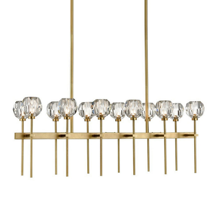 Zeev Lighting CD10303-12-AGB 12 Light Chandelier, Aged Brass