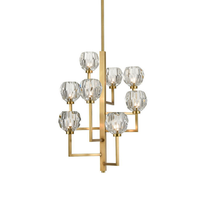 Zeev Lighting CD10305-8-AGB Eight Light Chandelier, Aged Brass