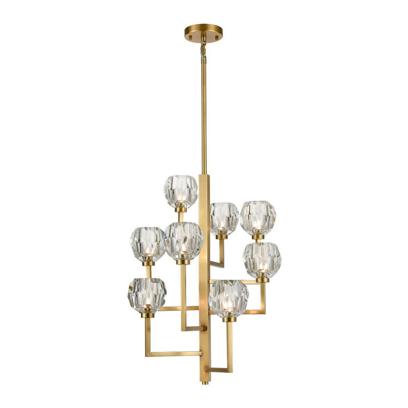 Zeev Lighting CD10305-8-AGB Eight Light Chandelier, Aged Brass