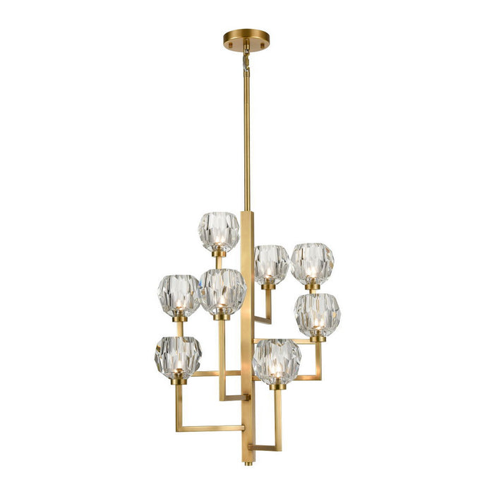 Zeev Lighting CD10305-8-AGB Eight Light Chandelier, Aged Brass