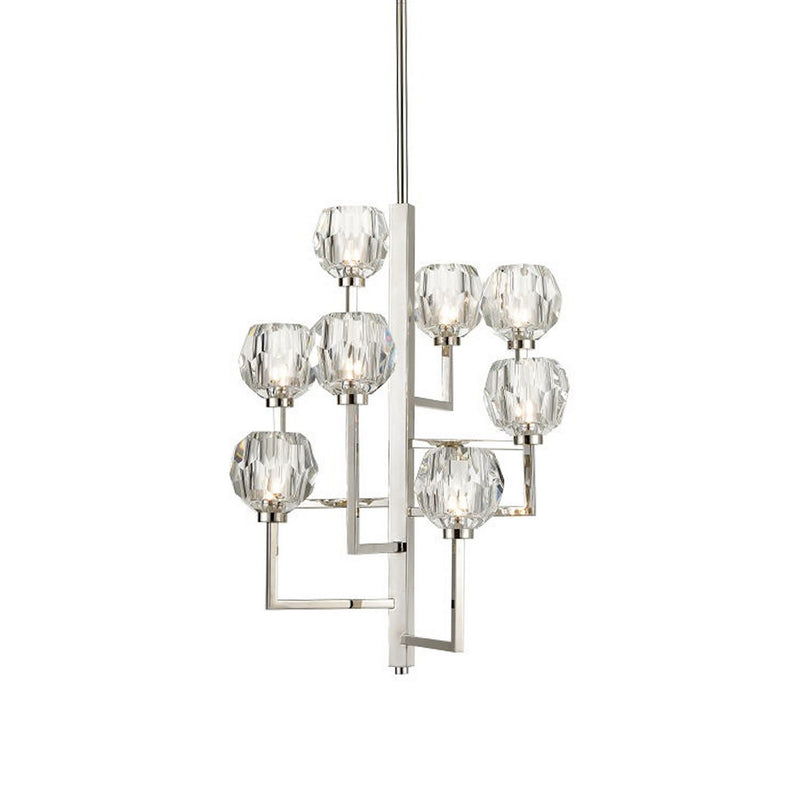 Zeev Lighting CD10306-8-PN Eight Light Chandelier, Polished Nickel