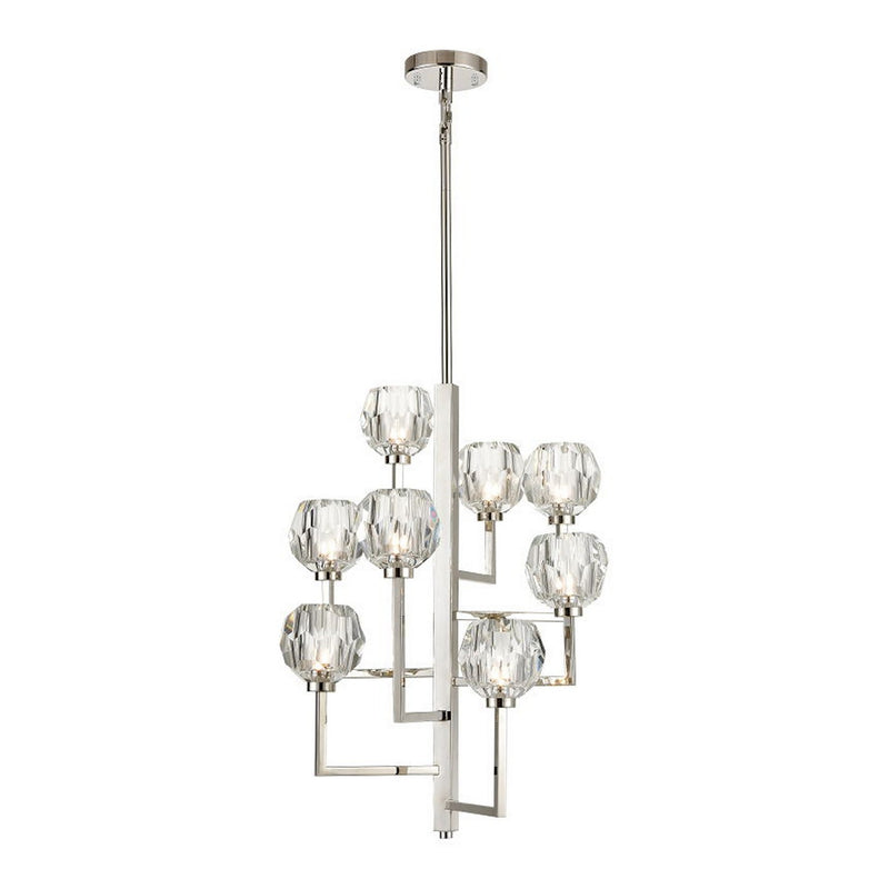 Zeev Lighting CD10306-8-PN Eight Light Chandelier, Polished Nickel