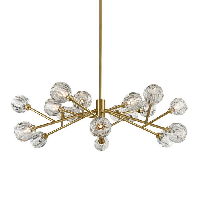 Zeev Lighting CD10307-18-AGB 18 Light Chandelier, Aged Brass