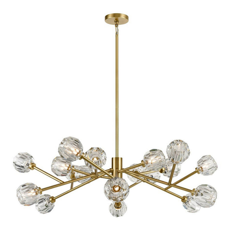 Zeev Lighting CD10307-18-AGB 18 Light Chandelier, Aged Brass